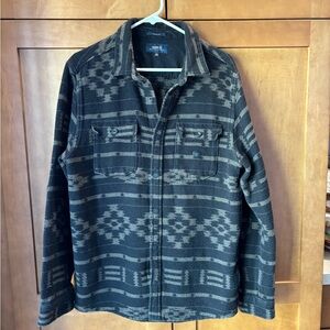 Roark Black & Gray Aztec-Pattern Lightweight Shirt Jacket